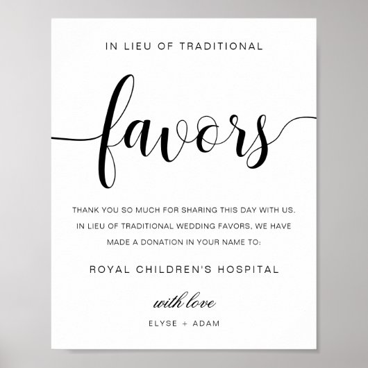 Leyton Modern Minimal in Lieu Gunst Sign Poster (Vorne)