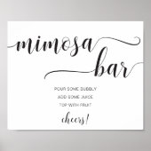 Leyton Modern Minimal Mimosa Bar Sign Poster (Vorne)