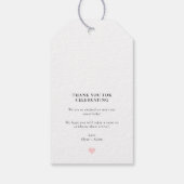 Leyton Modern Minimal Pop It Champagne Tag Geschenkanhänger (Rückseite)