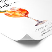 Leyton Modern Minimal Signature Drink Zeichen Poster (Ecke)