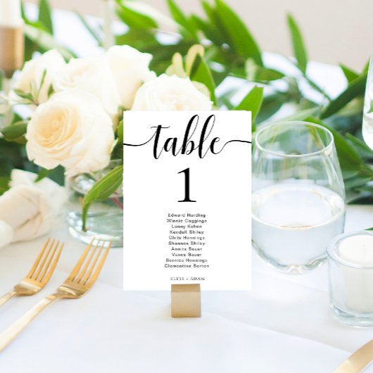 Leyton Modern Minimalistisch Wedding Tischnummer