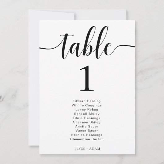 Leyton Modern Minimalistisch Wedding Tischnummer (Rückseite)