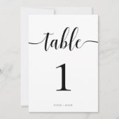 Leyton Modern Minimalistisch Wedding Tischnummer (Vorderseite)