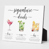 Leyton Moderne Minimal Signature Drinks Zeichen Fotoplatte (Seite)