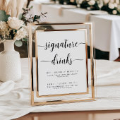 Leyton Moderne Minimal Signature Drinks Zeichen Poster