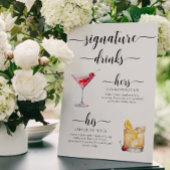 Leyton Moderne Minimal Signature Drinks Zeichen Poster