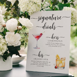 Leyton Moderne Minimal Signature Drinks Zeichen Poster