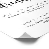 Leyton Moderne Minimal Signature Drinks Zeichen Poster (Ecke)