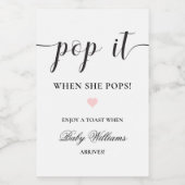 Leyton Moderner Minimaler Pop Mini-Flaschenetikett Weinetikett (Einzelnes Label)