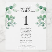 Leyton Moderner Minimalistischer Hochzeitstisch Weinetikett (Einzelnes Label)