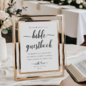 Leyton Sign Our Bible Wedding Guestbook Poster
