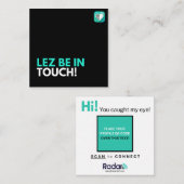 LEZ IN TOUCH - STOLZ QUADRATISCHE VISITENKARTE (Vorne/Hinten)