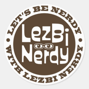 Lezbi Nerdy Aufkleber