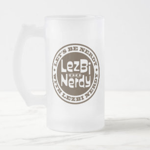 Lezbi Nerdy Frosty Mug Mattglas Bierglas