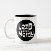 Lezbi Nerdy Two Tone Tasse (Links)