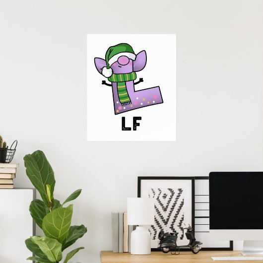 Lf Funny Letter L Pun Poster (Heimbüro)