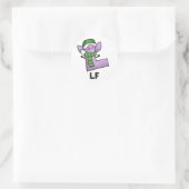 Lf Funny Letter L Pun Runder Aufkleber (Tasche)