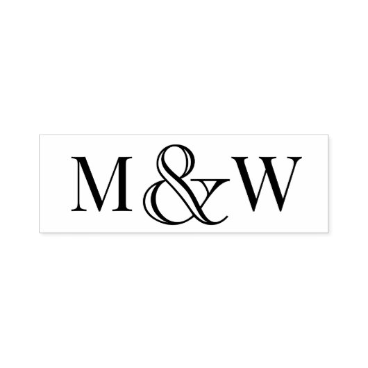 LG Ampersand Couple Wedding 2 Initial Monogram VCA Permastempel (Design)