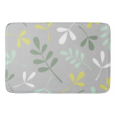 Lg Assortierte Blätter Graue, gelb-weiß Badematte (Vorderseite)