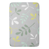 Lg Assortierte Blätter Graue, gelb-weiß Badematte (Vorderseite Vertikal)