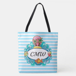 Lg. Beach Bag Tasche - Zurück gestreift