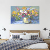 Lg. Bild mit Blumenmuster Leinwanddruck (Insitu (Schlafzimmer))
