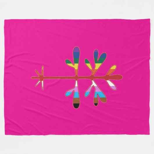 Lg Fleece Blanket mit SImon Rock Pride Sapling (Vorderseite (Horizontal))