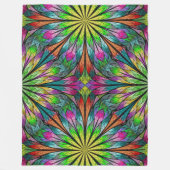 LG Floral Fraktal Fleece Blanket (Vorderseite)