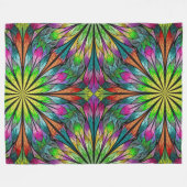 LG Floral Fraktal Fleece Blanket (Vorderseite (Horizontal))