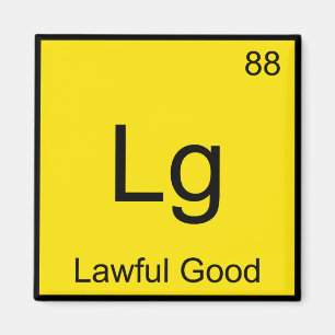 Lg - Gesetzlich Gute Chemie-Element-Symbol Lustige Magnet
