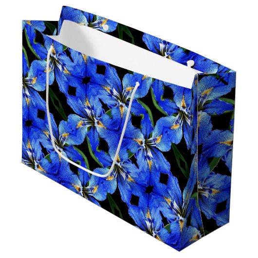 LG Gift Bag Blue Iris Große Geschenktüte (Vorderseite Schrägansicht)
