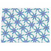 LG Gift Bag Blue Snowflakes Große Geschenktüte (Vorderseite)