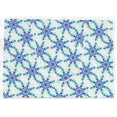 LG Gift Bag Blue Snowflakes Große Geschenktüte (Rückseite)
