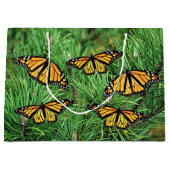 Lg Gift Bag Monarch auf Pine Boughs Große Geschenktüte (Vorderseite)