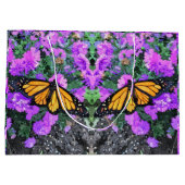 Lg Gift Bag Monarch on Asters Große Geschenktüte (Rückseite)