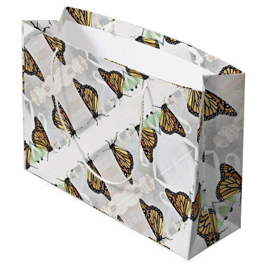 LG Gift Bag Monarchgitter Große Geschenktüte (Rückseite Schrägansicht)