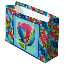 Lg Gift Bag Rainbow Tulip #2 Große Geschenktüte