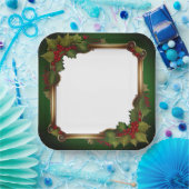 Lg Holly 9x9 Pappteller (Party)