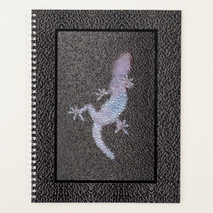 LG Planner Gecko auf Glas Planer