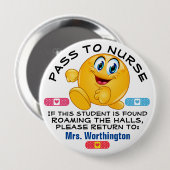 LG. Schulsaal - Krankenpass Button (Vorne & Hinten)