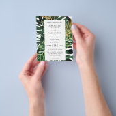 LG Tropical Palm Leaf Gold 1B Hochzeit Flyer (Gruppe)