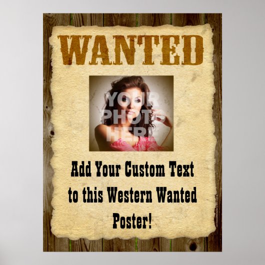 Lg Wanted Poster Old-Time Foto-Poster (Vorne)