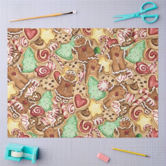 LG. Weihnachts-Cookie-Geschenk Wrap-Thema Seidenpapier (Basteln)