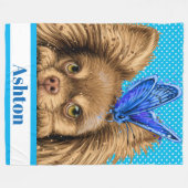 Lg Wertvoll Chihuahua Fleece Blanket (Vorderseite (Horizontal))