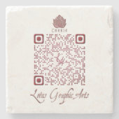 LGA QRcode Steinuntersetzer (Vorderseite)