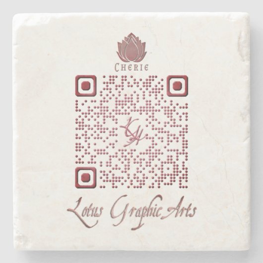 LGA QRcode Steinuntersetzer (Vorderseite)