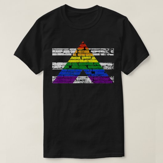 LGB Straight Gay Ally Pride Flag auf Brillenwand T-Shirt (Design vorne)