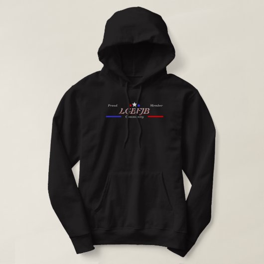 LGBFJB Mitglied Red White Blue Stars DK Hoodie (Design vorne)