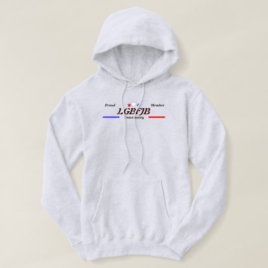 LGBFJB Mitglied Red White Blue Stars LT Hoodie (Design vorne)