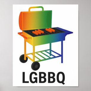 Lgbq Funny Pride Grillen - Rainbow Grill Lgbtq für Poster